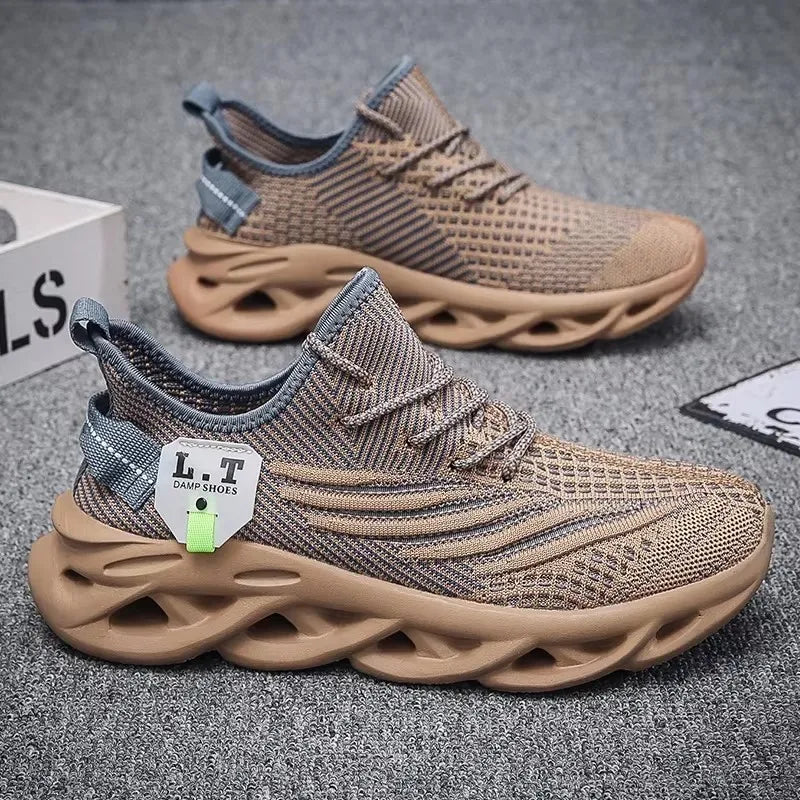 2025 Men's Sports Shoes Summer Lightweight Fashion Mesh Shoes Soft Comfortable Outdoor Anti Slip Casual Shoes Tenis Masculino