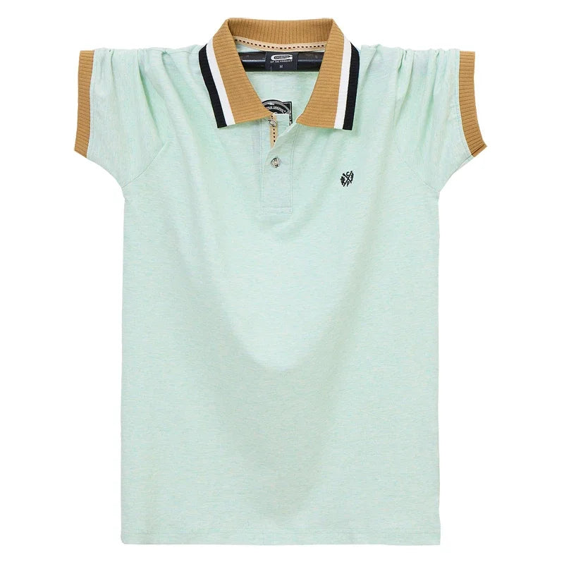 Men's Short-sleeved Tops Summer Casual Polo Shirt Lapel Solid Colour Business Men's Breathable Popular T-shirt Clothing