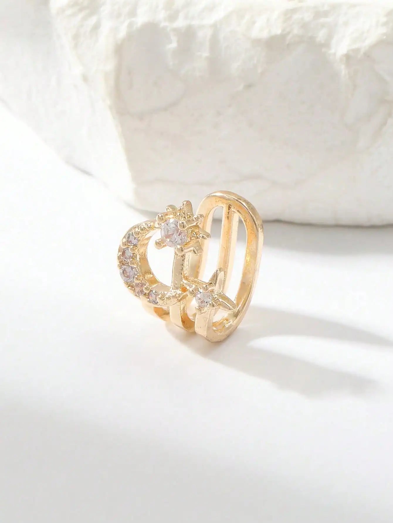 1 Pc Women's Fashion Moon-Shaped Non-Perforated Nose Clip - Festival Accessory