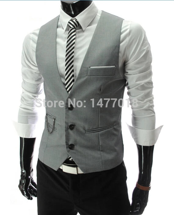 2025 New Arrival Dress Vests For Men Slim Fit Mens Suit Vest Male Waistcoat Gilet Homme Casual Sleeveless Formal Business Jacket