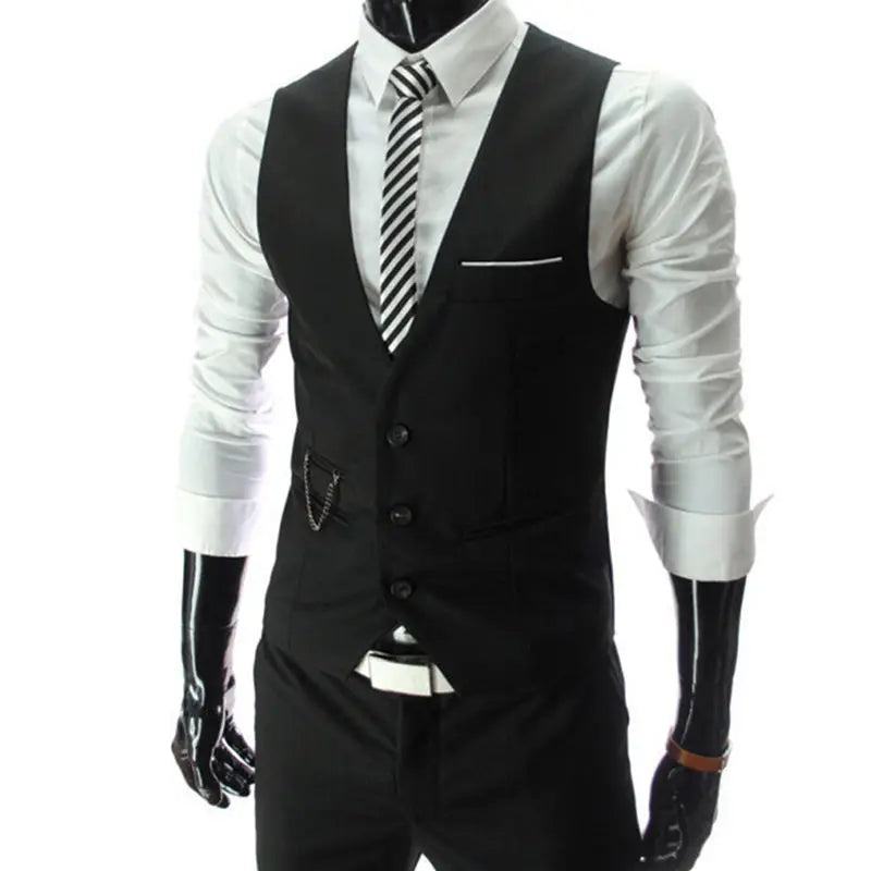 2025 New Arrival Dress Vests For Men Slim Fit Mens Suit Vest Male Waistcoat Gilet Homme Casual Sleeveless Formal Business Jacket