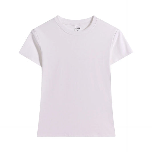 PA New cool, round-neck, straight-shoulder, slimming short-sleeved T-shirt for women  PB001