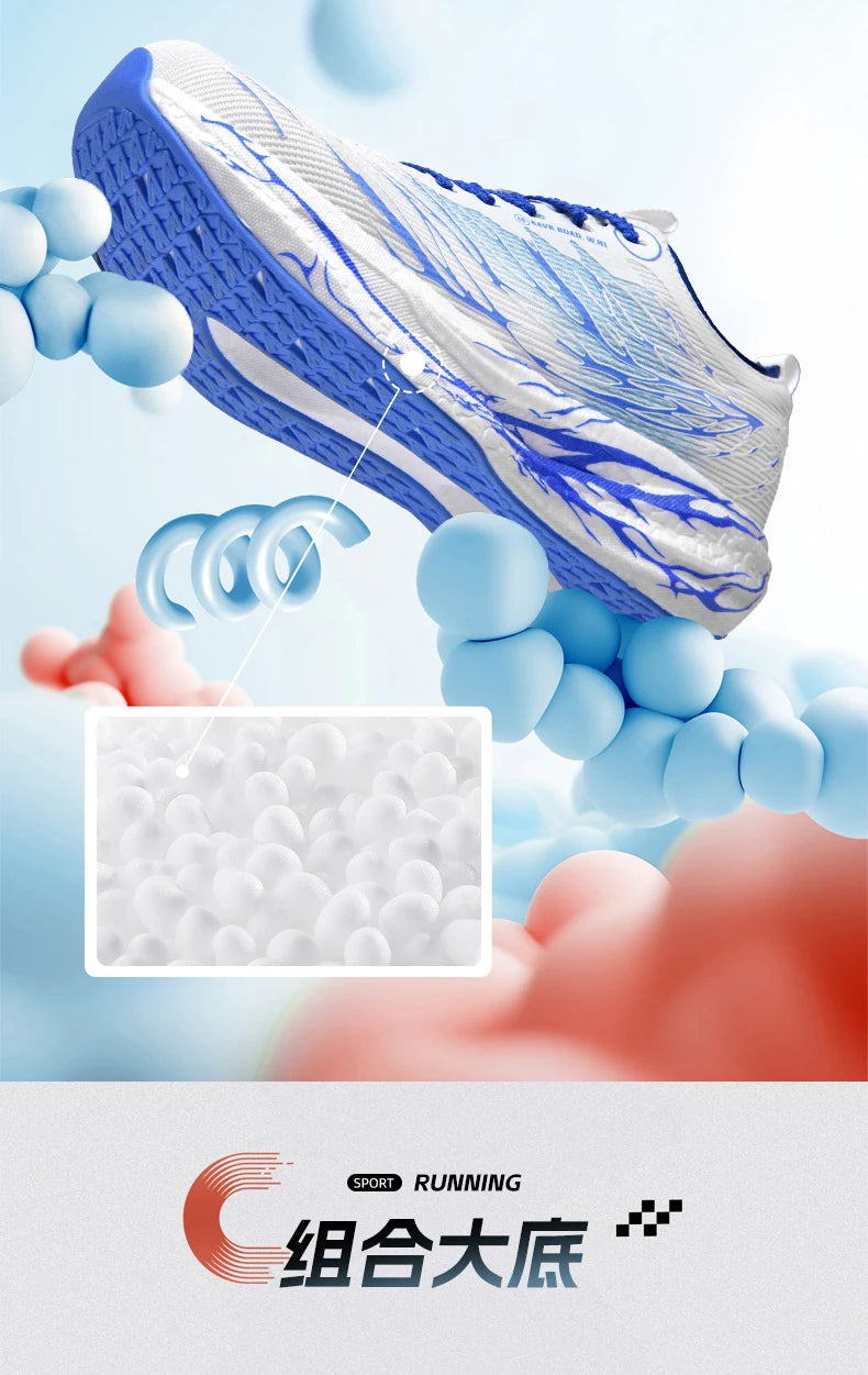 Men Sports Running Shoes Casual Marathon Carbon Plate Breathable Lightweight Women's Fluorescence Athletic Nonskid Sneakers