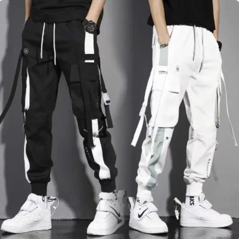 Workwear pants 2023 men's spring and autumn trendy leggings casual pants American oversized loose fitting Harlan