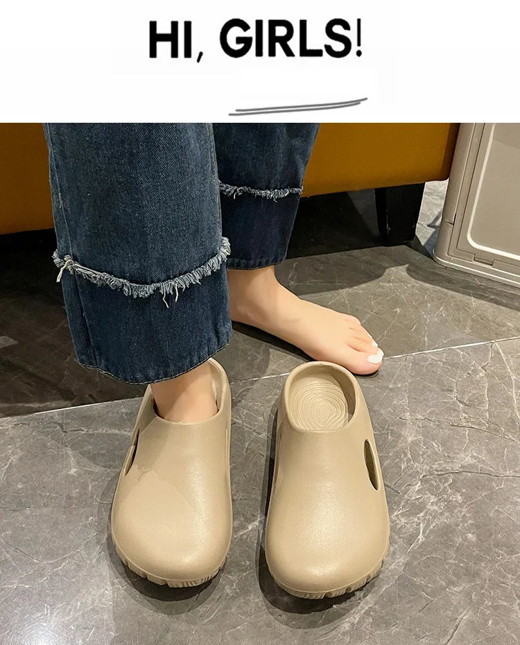 Asgard Summer Clogs Slippers For Women Outdoor Fashion Anti-slip Beach Slides Waterproof EVA Flat Garden Shoes Lady Home Sandals