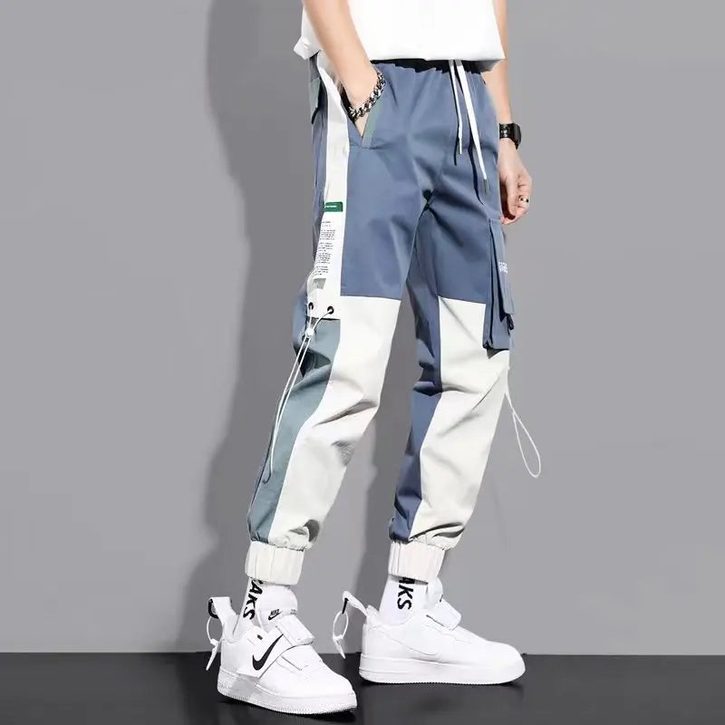 Workwear pants 2023 men's spring and autumn trendy leggings casual pants American oversized loose fitting Harlan