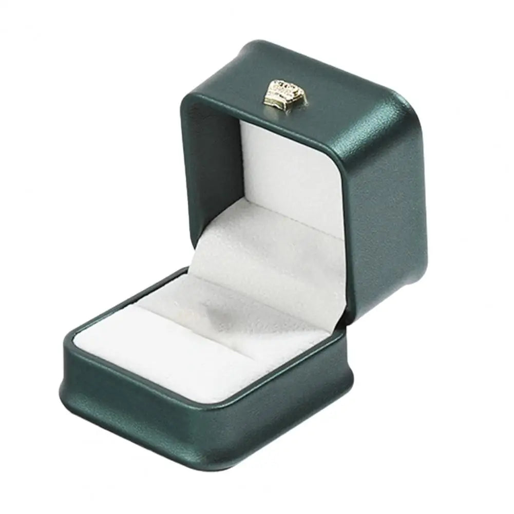 Engagement Wedding Ring Box Square Velvet Jewelry Case Display Holder Box Couple Ring Box Gift Case Ring Earring Display Storage