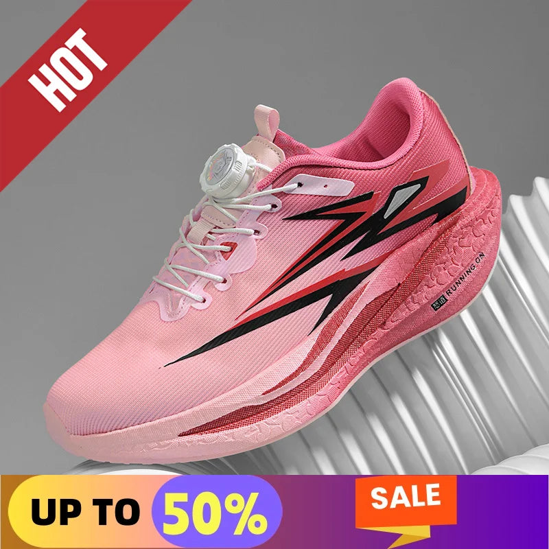 Marathon Sneakers Men's Sports Shoes Women Flat Wear Resistant Sneakers Mesh Breathable Platform Soft Race Running Shoes for Man