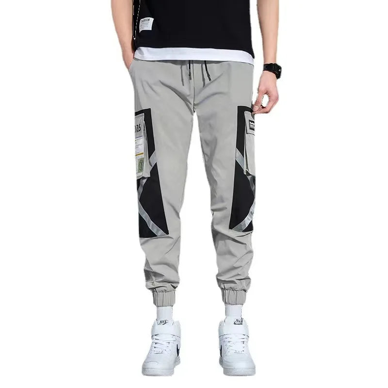 Workwear pants 2023 men's spring and autumn trendy leggings casual pants American oversized loose fitting Harlan