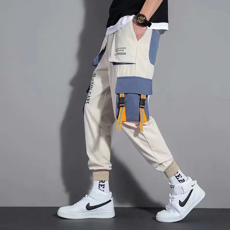 Workwear pants 2023 men's spring and autumn trendy leggings casual pants American oversized loose fitting Harlan