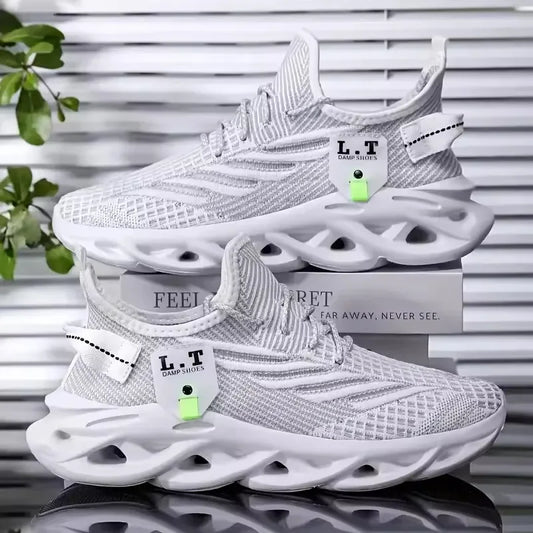 2025 Men's Sports Shoes Summer Lightweight Fashion Mesh Shoes Soft Comfortable Outdoor Anti Slip Casual Shoes Tenis Masculino