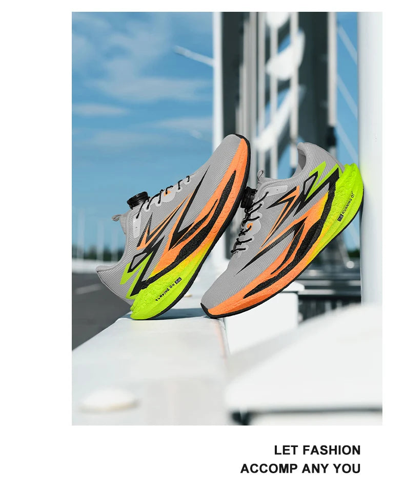 Marathon Sneakers Men's Sports Shoes Women Flat Wear Resistant Sneakers Mesh Breathable Platform Soft Race Running Shoes for Man