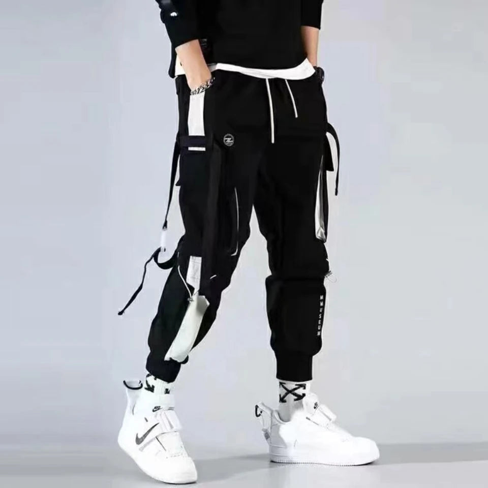 Workwear pants 2023 men's spring and autumn trendy leggings casual pants American oversized loose fitting Harlan