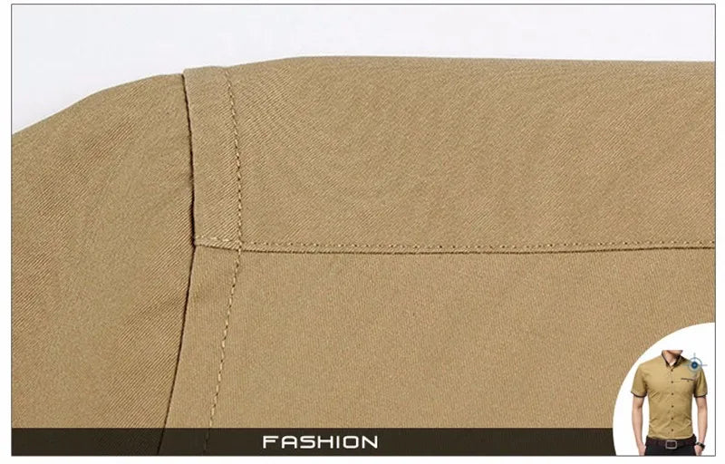 2025 New Arrival Brand Men's Summer Business Shirt Short Sleeves Turn-down Collar Tuxedo Shirt Shirt Men Shirts Big Size 5XL