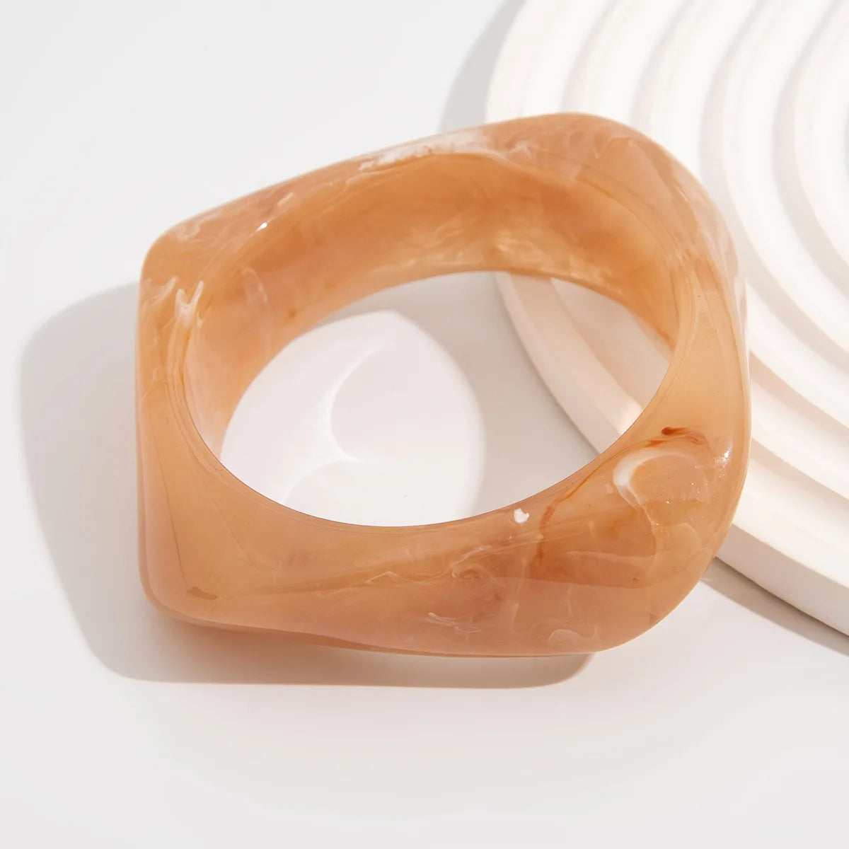 DIEZI Exaggerated Punk Irregular Wide Bangles Fashion Hip Hop Geometric Acrylic Resin Bangles Bracelets For Women Men Jewelry