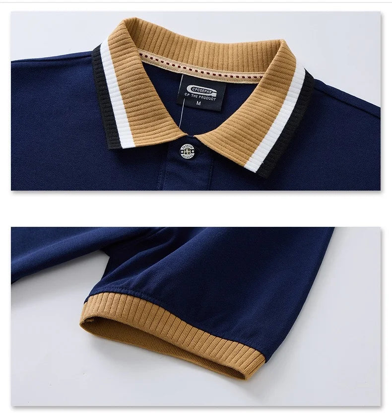 Men's Short-sleeved Tops Summer Casual Polo Shirt Lapel Solid Colour Business Men's Breathable Popular T-shirt Clothing