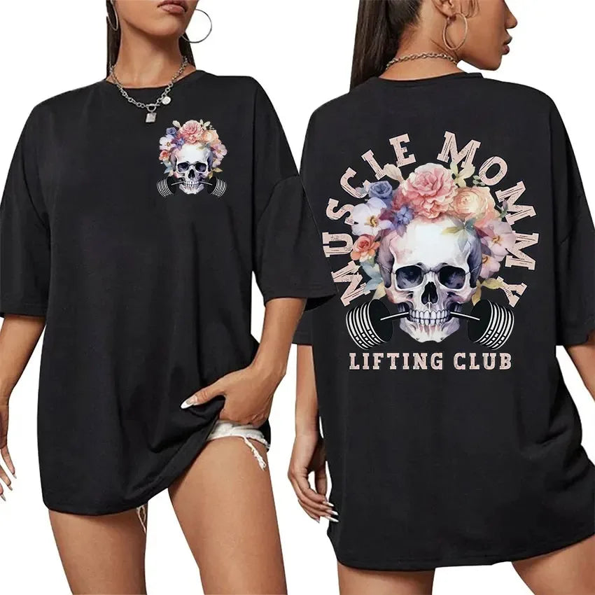 Personality Fashion Be Happy Lift Heavy Gym Weightlifting Graphic Men Women Casual 100% Cotton Oversized T-shirt Cute Clothing