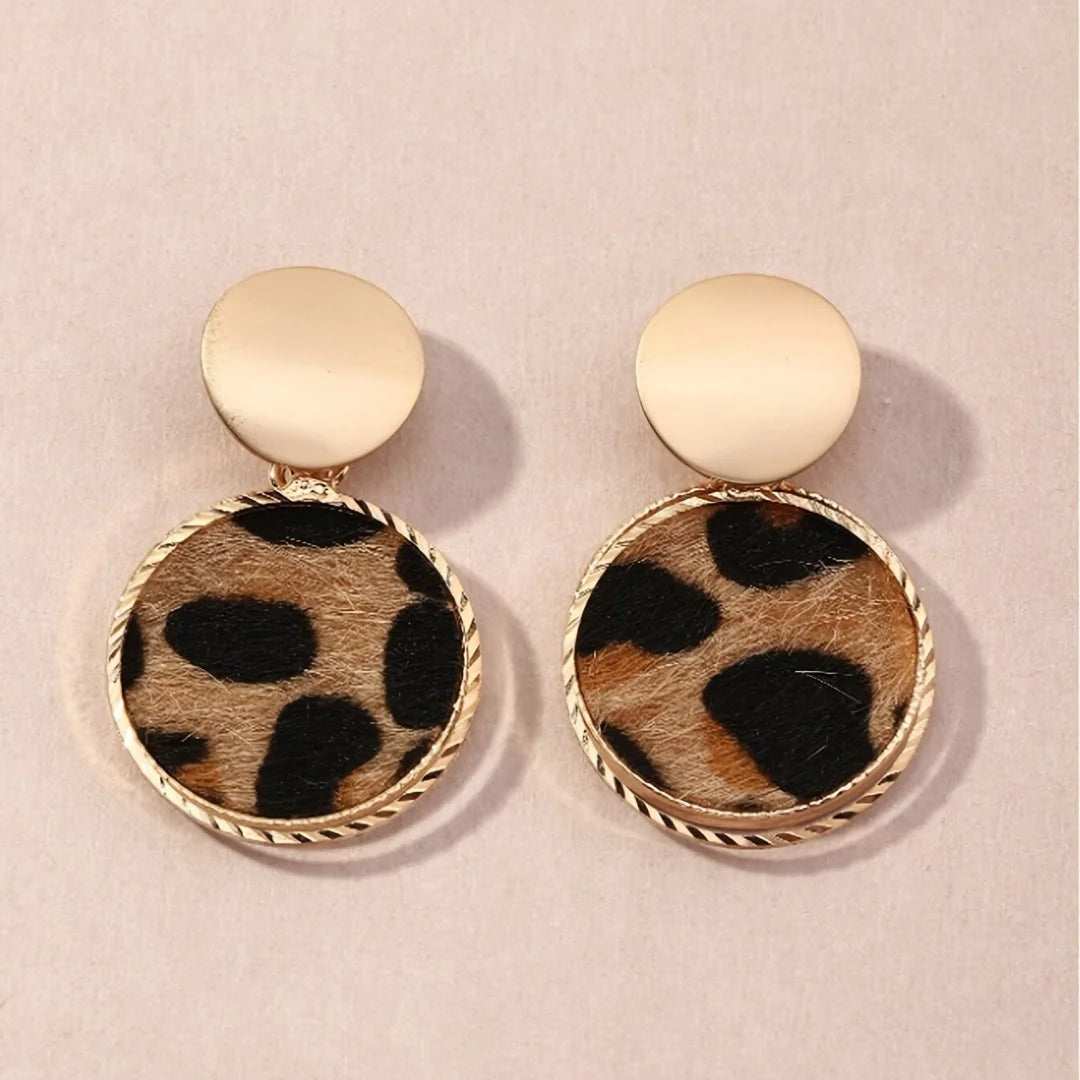 Tassel Disc Pattern Earrings, Symmetrical Pendant Earrings for Women, Creative, Individual and Geometric Temperament