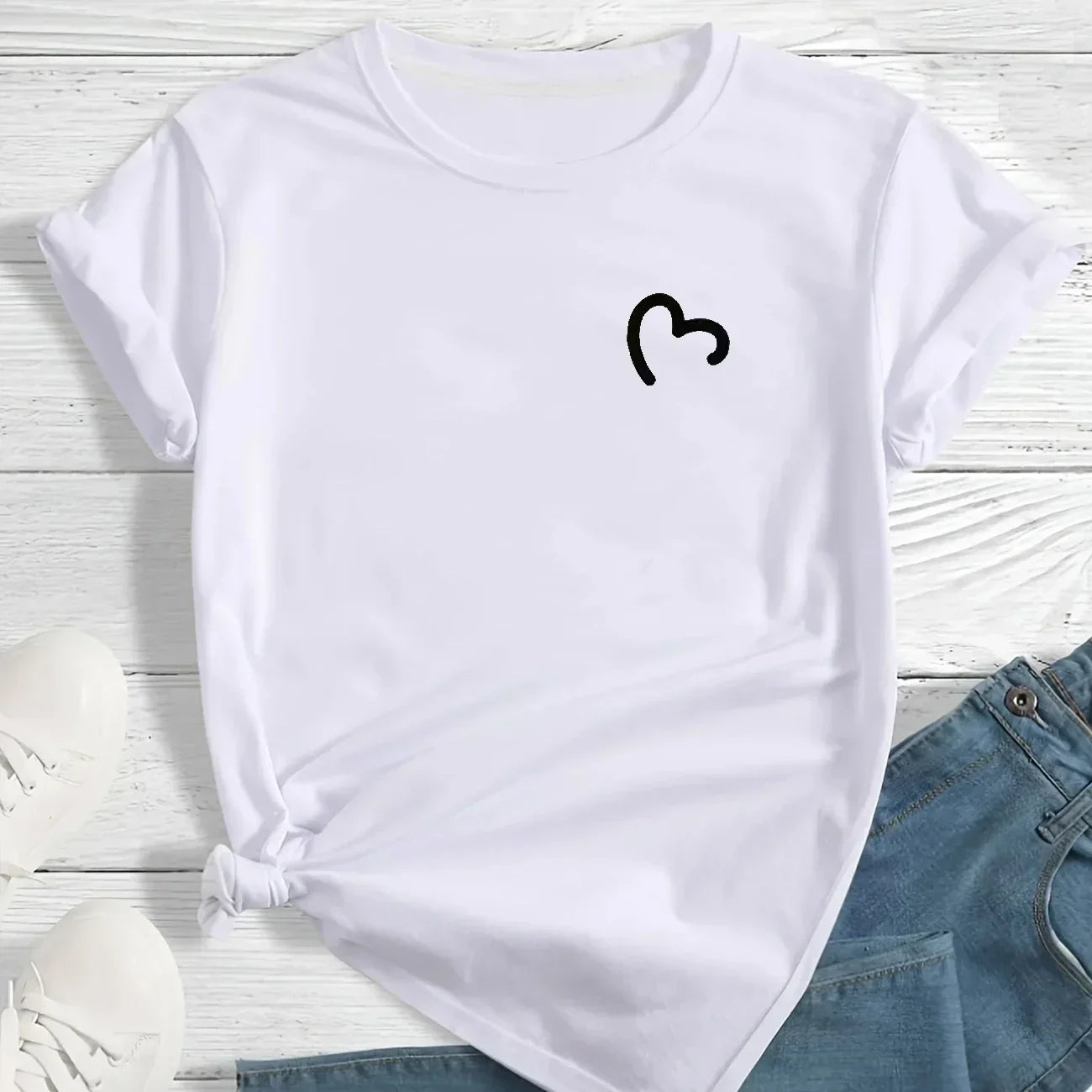 Fashion Summer Women T-shirt Harajuku Funny White Short Sleeve T Shirt Female Casual Unisex Round NeckStreetwear Y2k Clothes Top