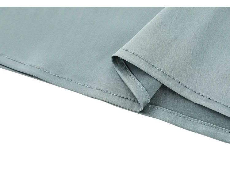 Woman T-shirts Elegant SILK Satin Blouse Sleeveless Female Summer 2025 Casual Loose Tanks and Camis Solid Green Tops for Women