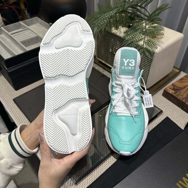 Handcrafed Casual Sneakers Man Platform Leather Canvas Sports Running Shoes Zip Upper Trainers Breathable Men Footwear Man Shoes