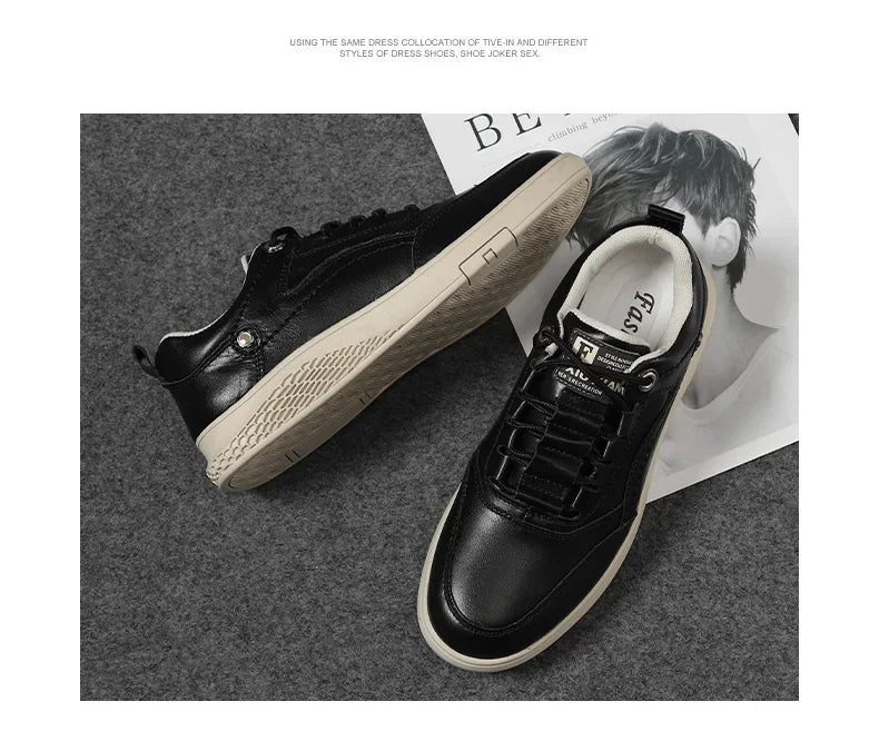 Men Sneakers Shoes Men Shoes fashion Genuine Leather Loafers Breathable Autumn lace up comfortable Mesh Casual Shoes Outdoor