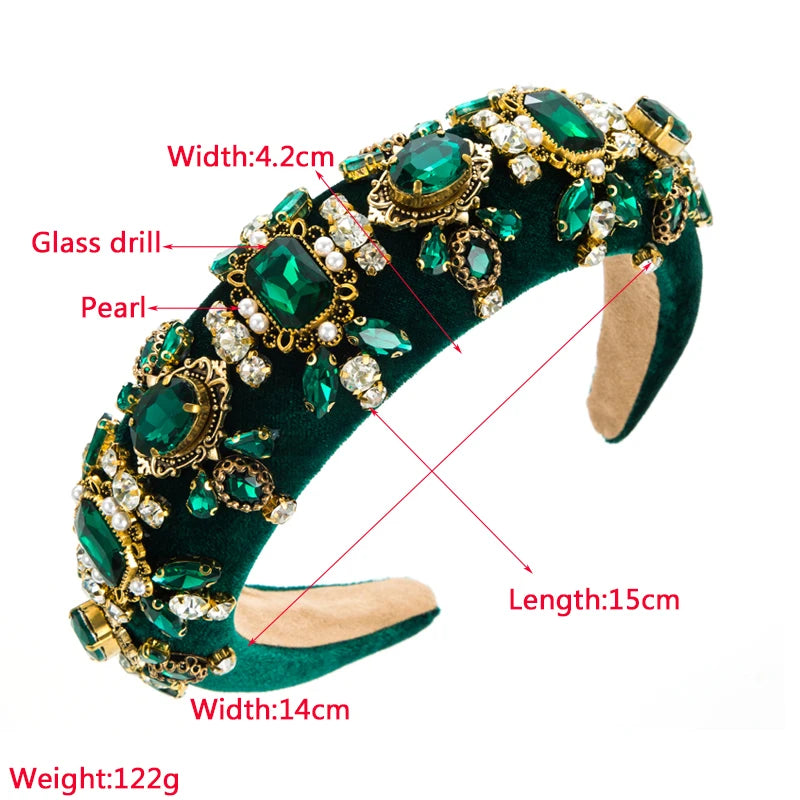 New Hairband Luxury Heavy Craft Hair Hoops High Skull Top Sponge, Vintage And High-end Feel Headband