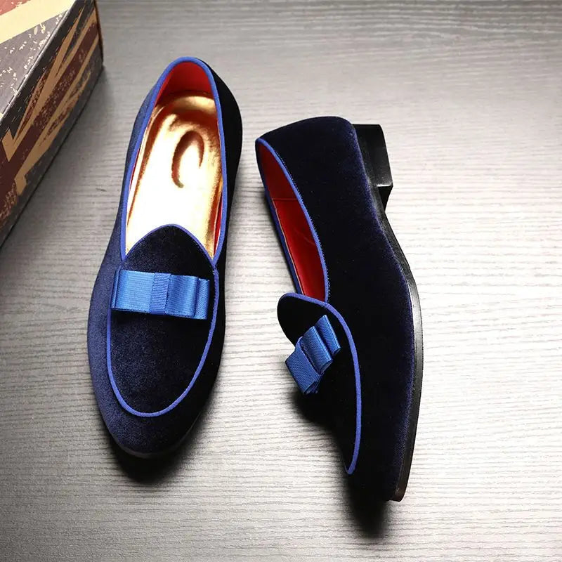 Men's Casual Shoes with Bowknot Mens Driving Moccasins Loafers Men Trendy Party Wedding Flats EUR Sizes 38-48