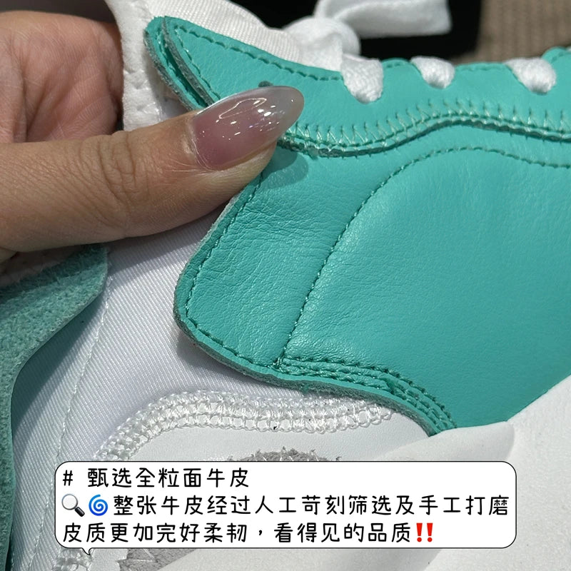 Handcrafed Casual Sneakers Man Platform Leather Canvas Sports Running Shoes Zip Upper Trainers Breathable Men Footwear Man Shoes