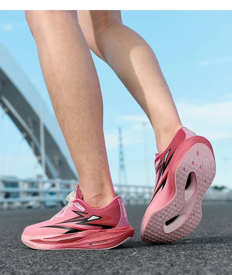 Marathon Sneakers Men's Sports Shoes Women Flat Wear Resistant Sneakers Mesh Breathable Platform Soft Race Running Shoes for Man