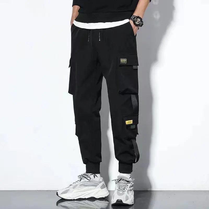 Workwear pants 2023 men's spring and autumn trendy leggings casual pants American oversized loose fitting Harlan
