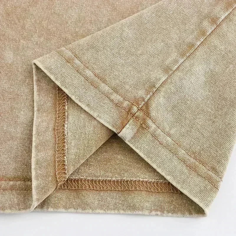 Dark Game Cartoon Fashion Series Washed Printing New Men's T-shirt Fashionable Men's Pattern T-shirt