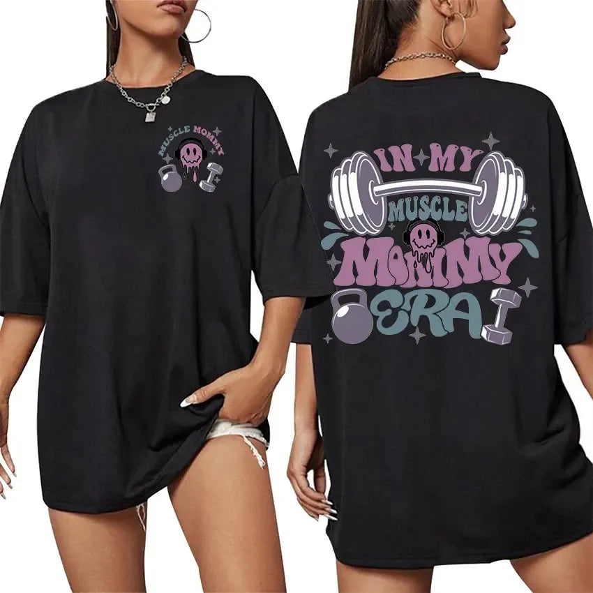 Personality Fashion Be Happy Lift Heavy Gym Weightlifting Graphic Men Women Casual 100% Cotton Oversized T-shirt Cute Clothing