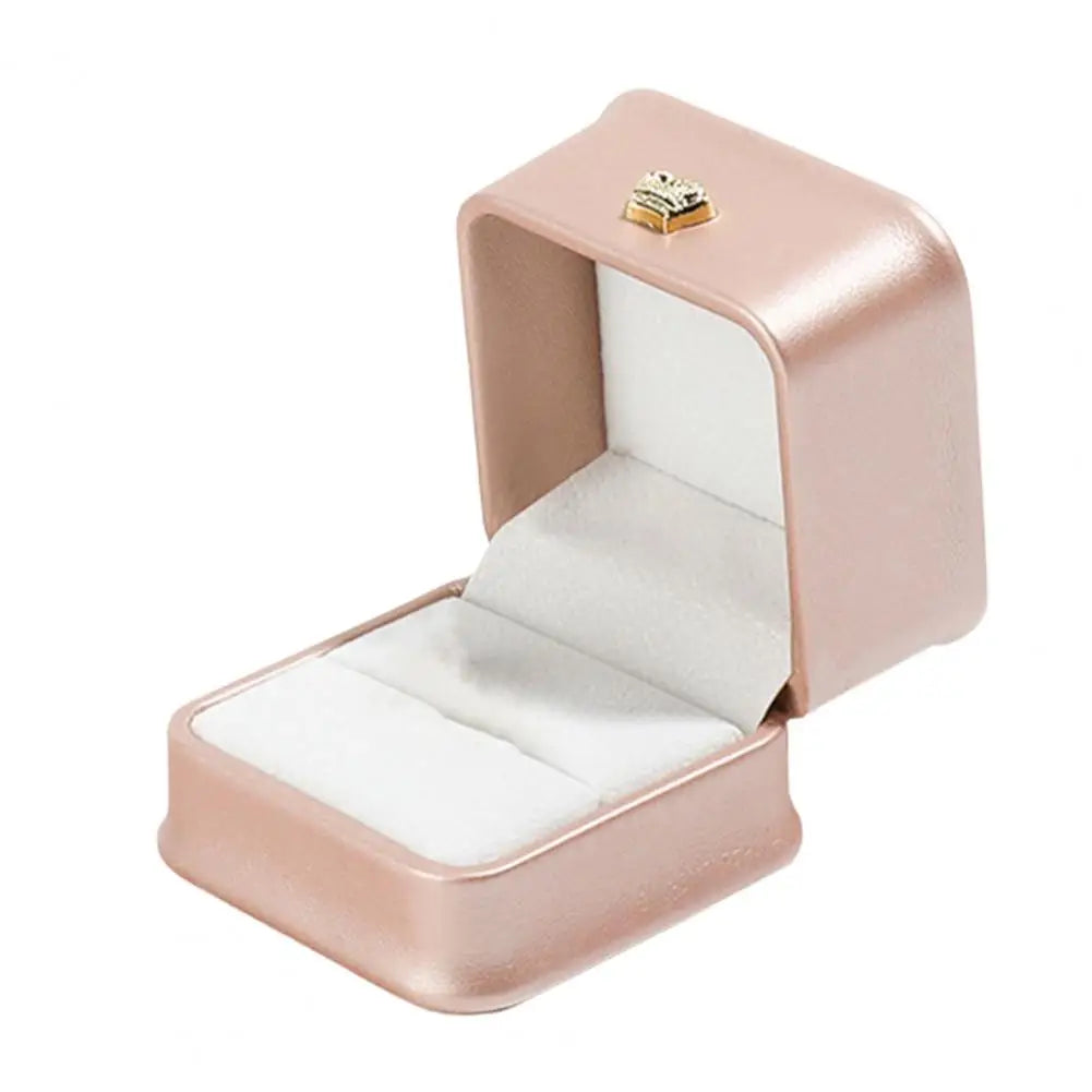 Engagement Wedding Ring Box Square Velvet Jewelry Case Display Holder Box Couple Ring Box Gift Case Ring Earring Display Storage