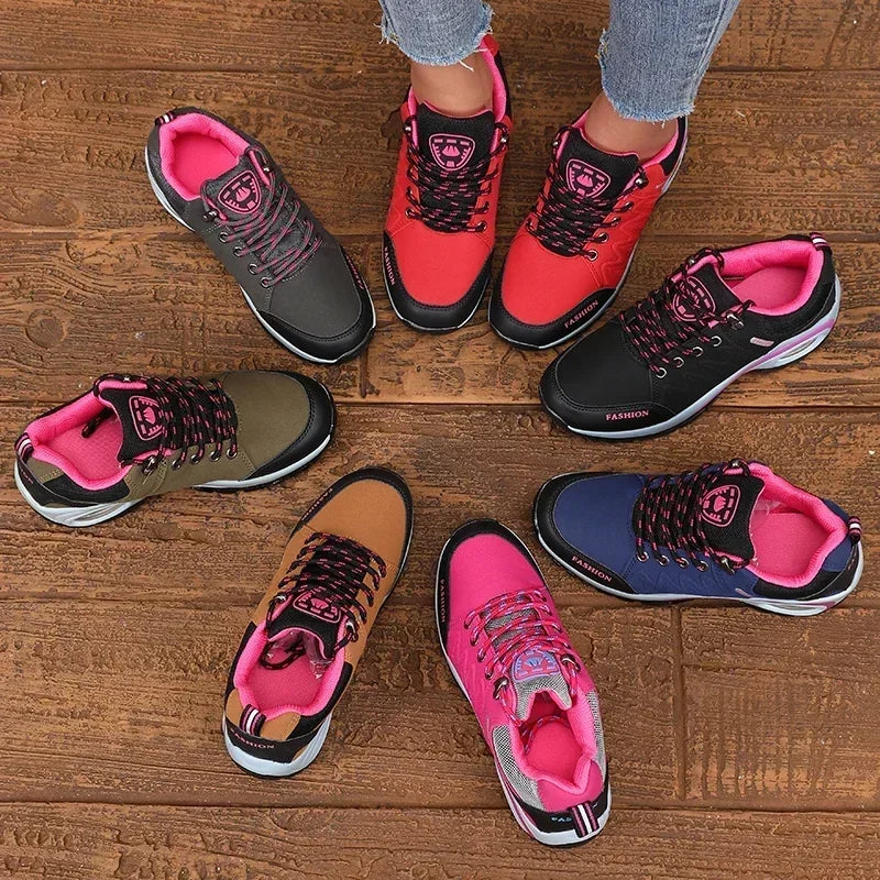 New Vulcanized Women's Shoes Fashionable Luxurious Design Breathable Platform Shoes Comfortable Outdoor Hiking Women's Sneakers