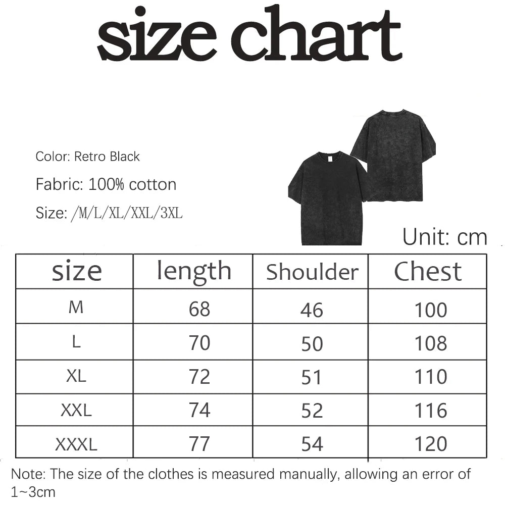 Dark Game Cartoon Fashion Series Washed Printing New Men's T-shirt Fashionable Men's Pattern T-shirt