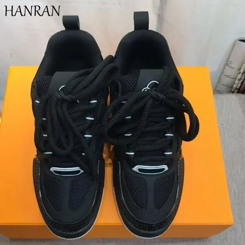 2025 High Quality Bread Shoes Lncrease Daddy Shoes Men's And Women's Pair Shoes Platform Board Shoes