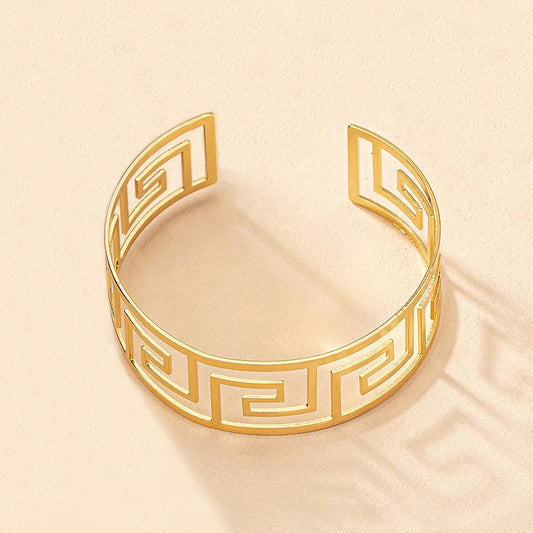 Geometric Bracelet Jewelry For Women Trend Fashion Simple Exquisite Accessories Personality Gold Color Party Gifts RG0075