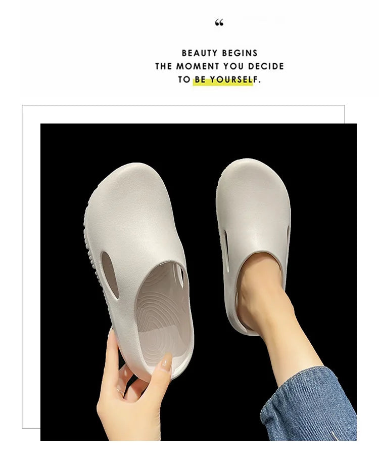 Asgard Summer Clogs Slippers For Women Outdoor Fashion Anti-slip Beach Slides Waterproof EVA Flat Garden Shoes Lady Home Sandals