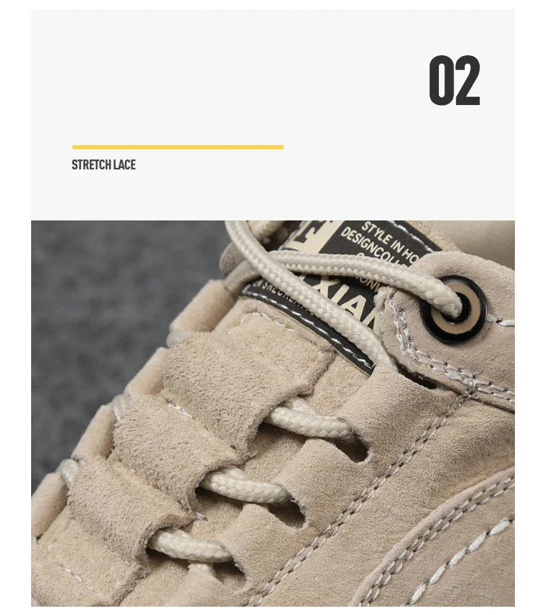 Men Sneakers Shoes Men Shoes fashion Genuine Leather Loafers Breathable Autumn lace up comfortable Mesh Casual Shoes Outdoor