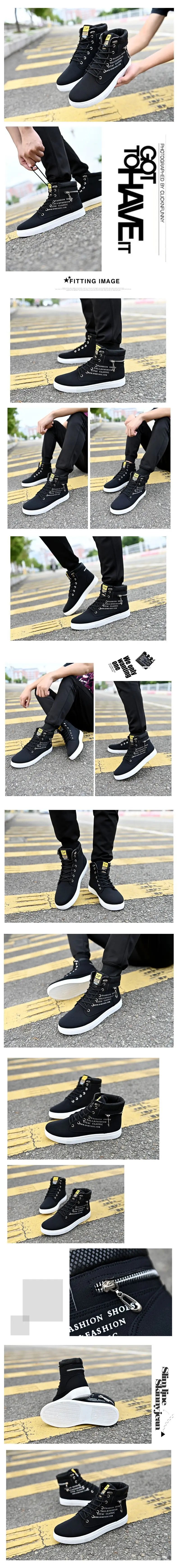 Spring High Top Men Shoes Luxury Leather Men's Sneaker Fashion Lace-up Ankle Boots Comfortable Mens tennis Shoes Plus Size 38-48