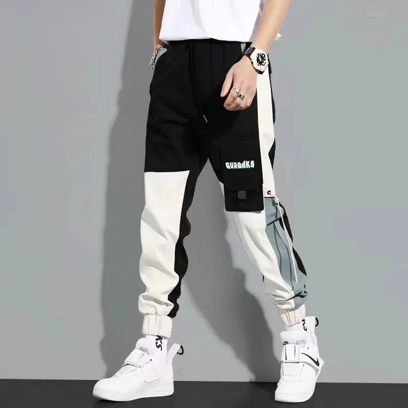 Workwear pants 2023 men's spring and autumn trendy leggings casual pants American oversized loose fitting Harlan