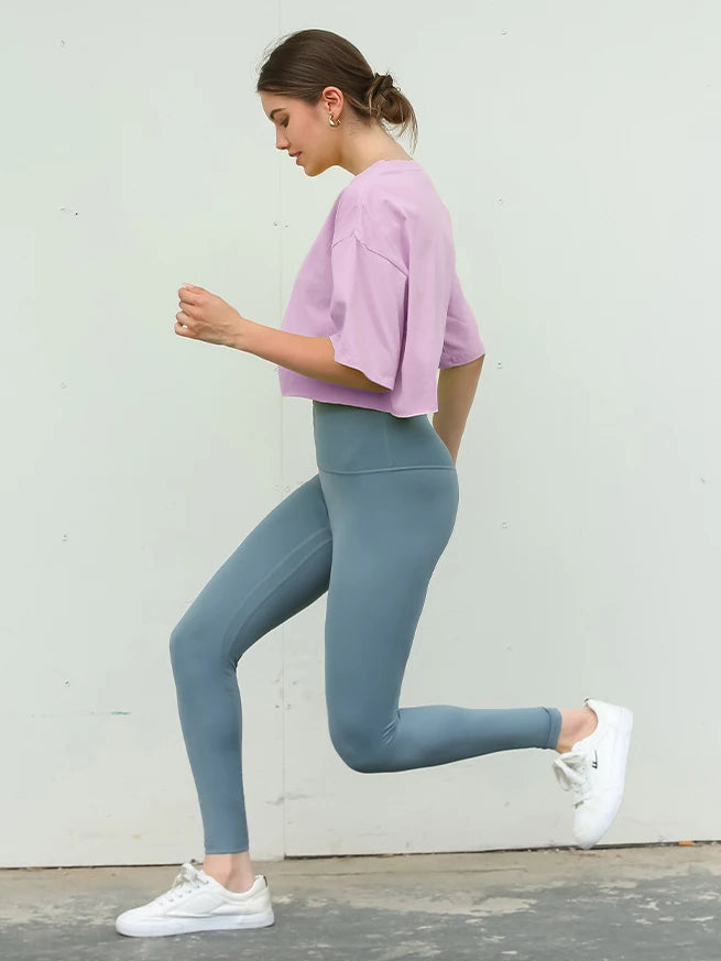 Y2K Outdoor Dance Sports Short sleeved Yoga Dress Women's Leisure Versatile Fitness Top Loose Sports T-shirt