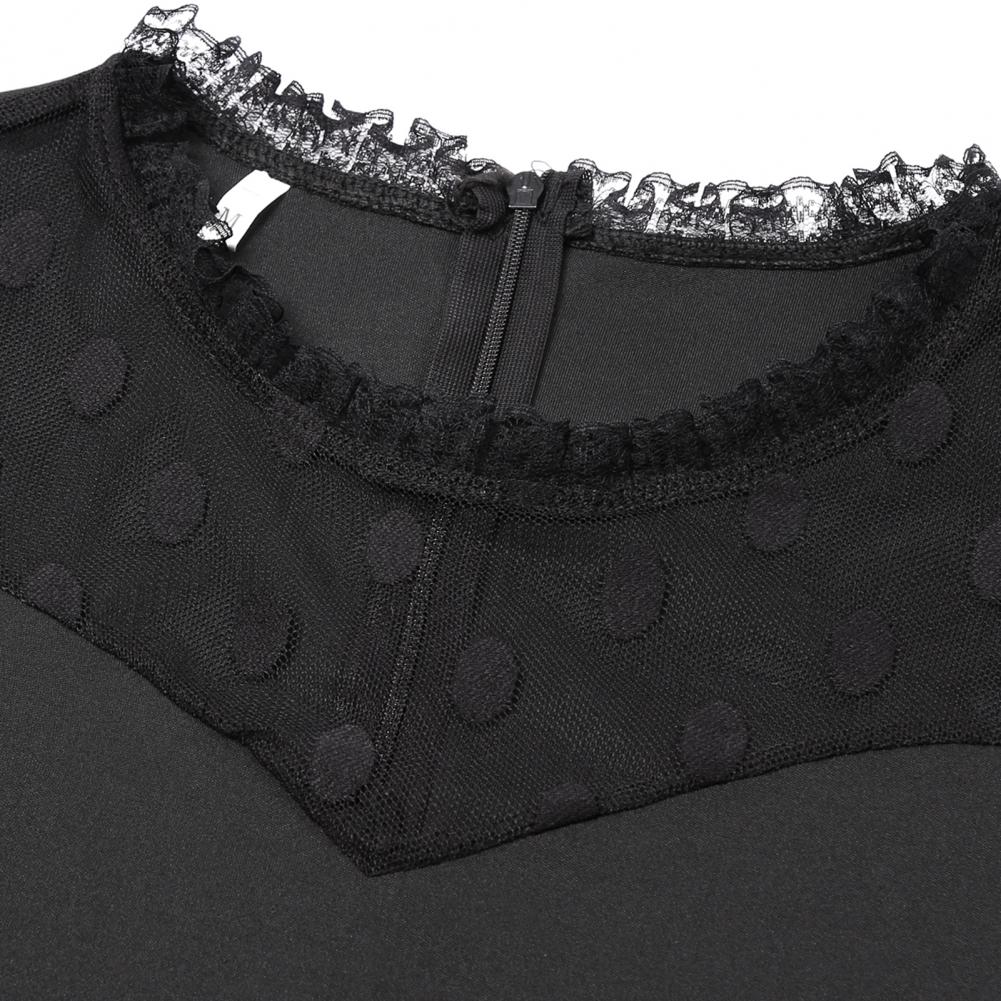 Slim  Stylish Stitching Print Women Dress Non-shrink Women Dress Above Knee   for Daily Wear