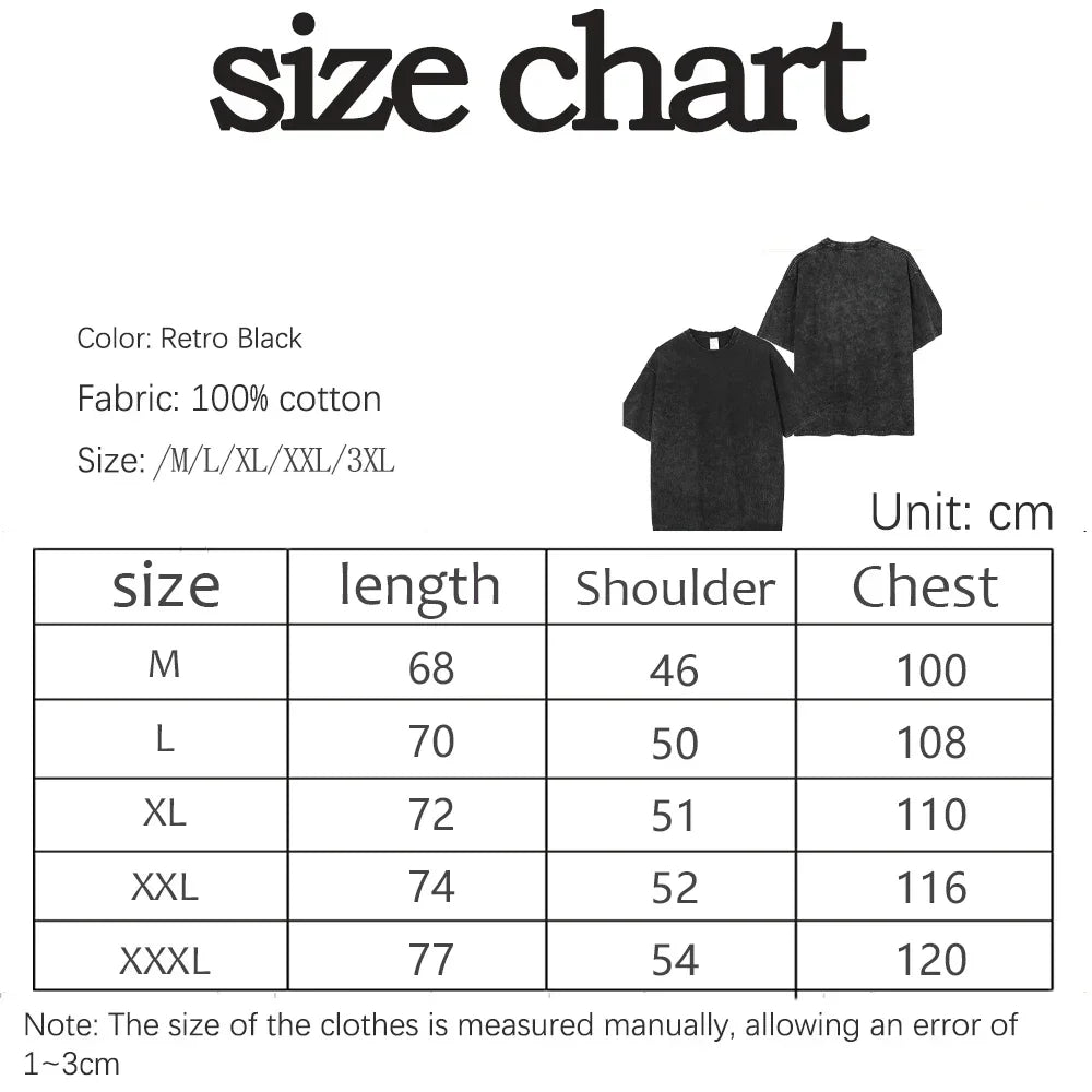 Dark Game Cartoon Fashion Series Washed Printing New Men's T-shirt Fashionable Men's Pattern T-shirt