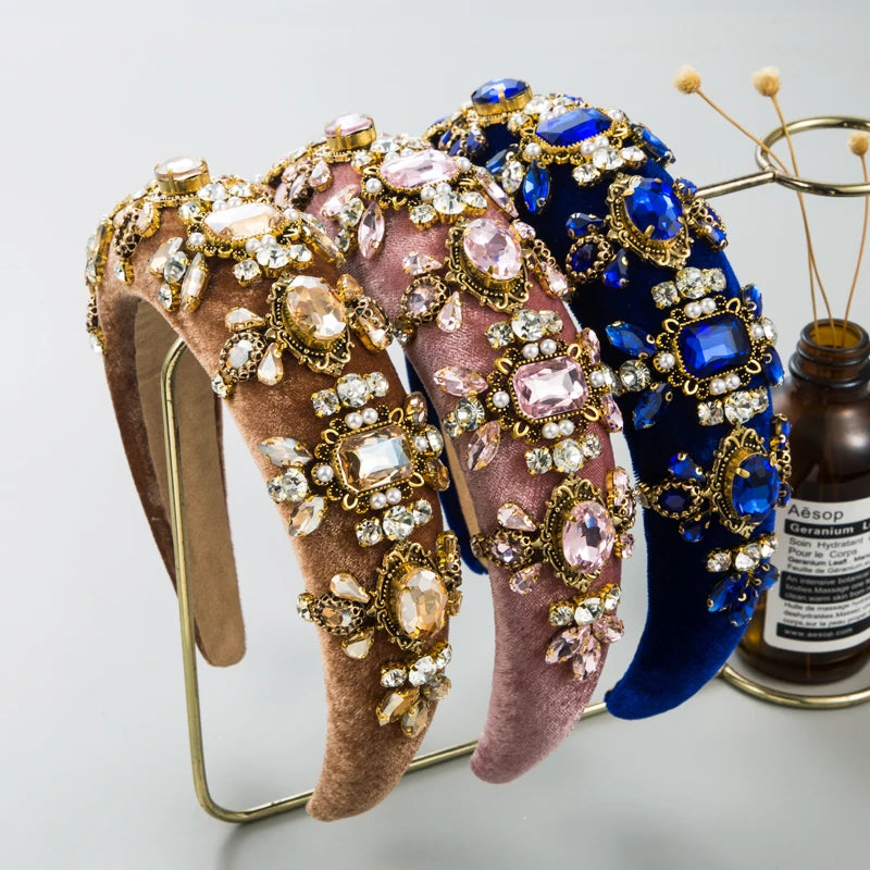 New Hairband Luxury Heavy Craft Hair Hoops High Skull Top Sponge, Vintage And High-end Feel Headband