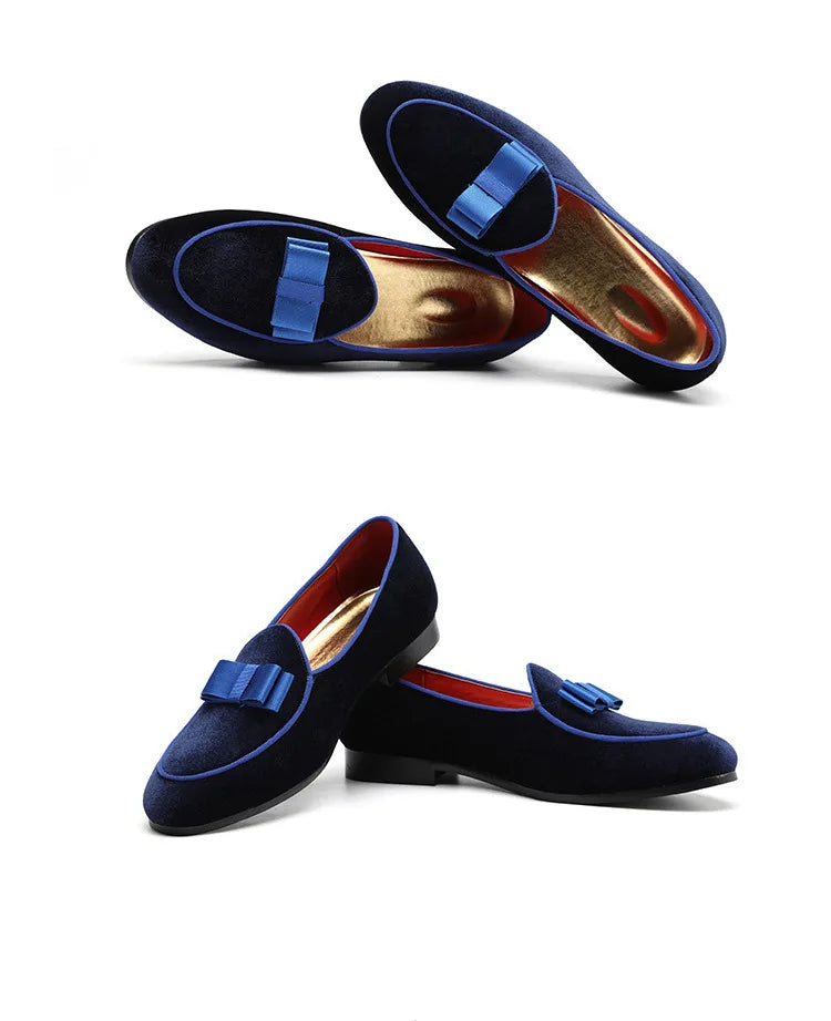 Men's Casual Shoes with Bowknot Mens Driving Moccasins Loafers Men Trendy Party Wedding Flats EUR Sizes 38-48