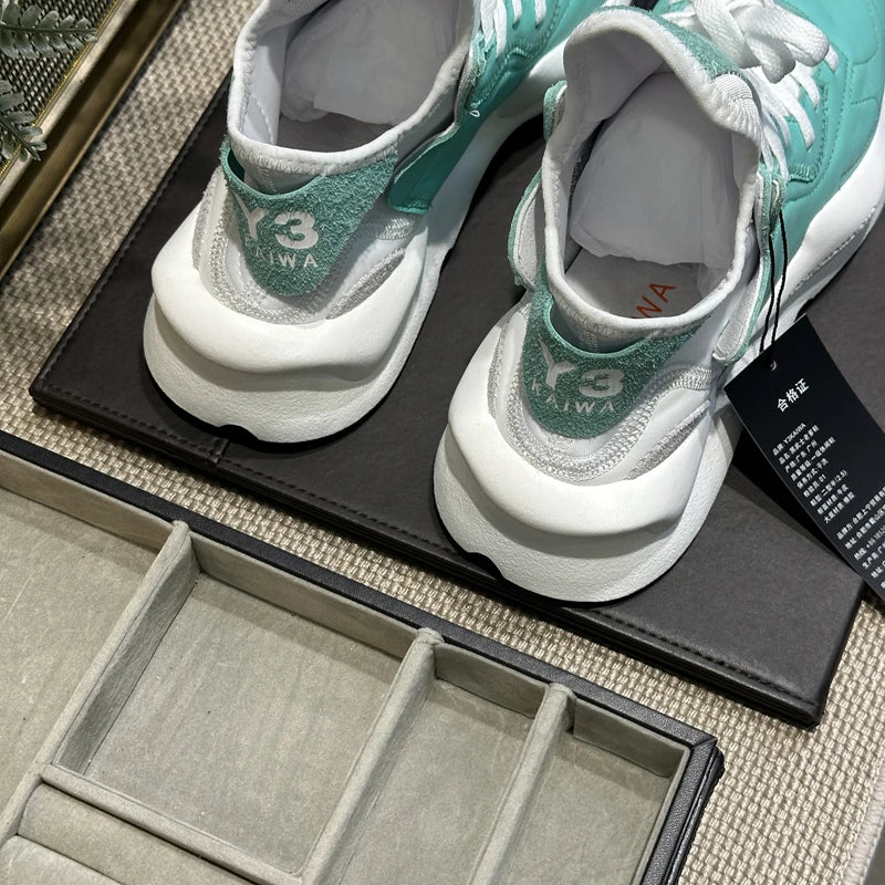 Handcrafed Casual Sneakers Man Platform Leather Canvas Sports Running Shoes Zip Upper Trainers Breathable Men Footwear Man Shoes