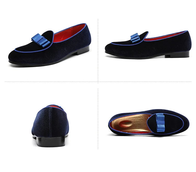 Men's Casual Shoes with Bowknot Mens Driving Moccasins Loafers Men Trendy Party Wedding Flats EUR Sizes 38-48