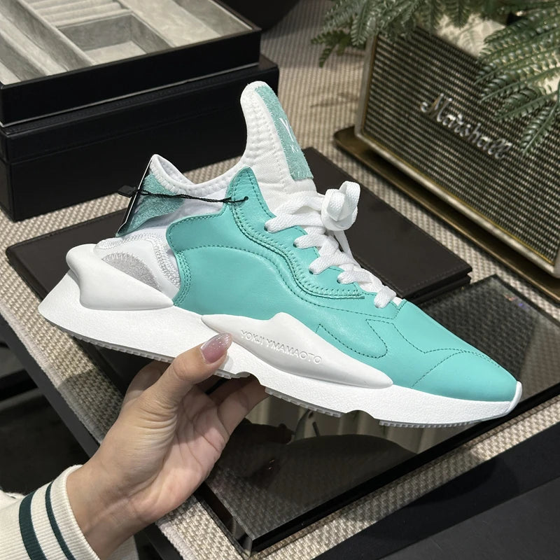 Handcrafed Casual Sneakers Man Platform Leather Canvas Sports Running Shoes Zip Upper Trainers Breathable Men Footwear Man Shoes